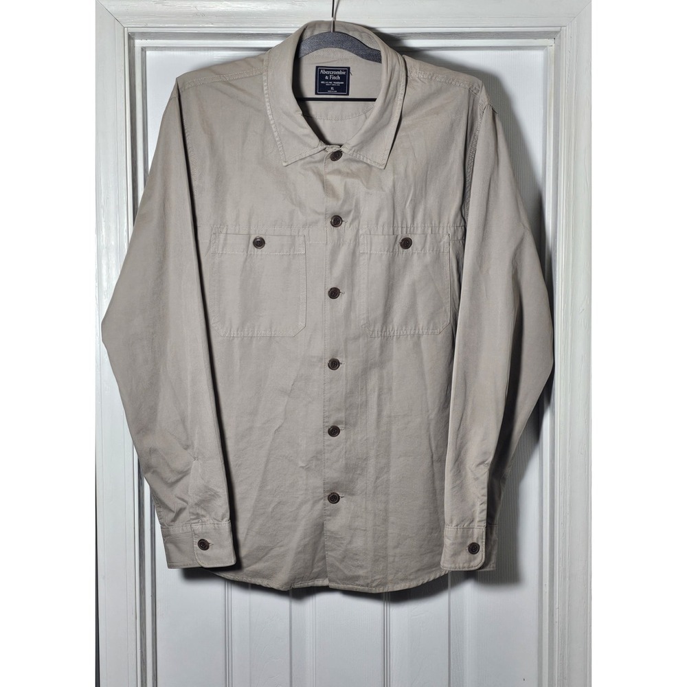 Abercrombie & Fitch‎ Men's Peached Utility Overshirt Shirt Jacket Size XL